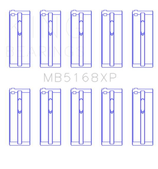 King Honda H22 50mm Journal Crankshaft Main Bearing Set (Size STDX)