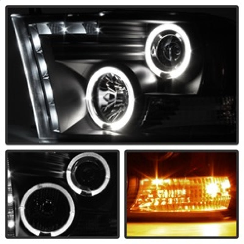 Load image into Gallery viewer, Spyder Dodge Ram 1500 09-14 10-14 Projector Headlights Halogen- LED Halo LED - Blk PRO-YD-DR09-HL-BK
