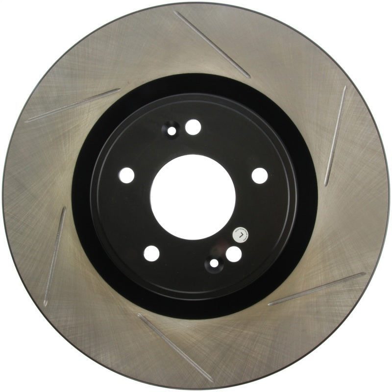 Load image into Gallery viewer, StopTech Power Slot 10 Hyundai Genesis Coupe Track Front Left Slotted Rotor
