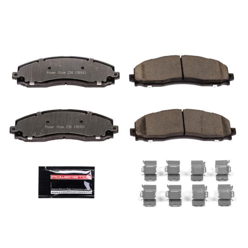 Load image into Gallery viewer, Power Stop 13-19 Ford F-250 Super Duty Rear Z36 Truck &amp; Tow Brake Pads w/Hardware
