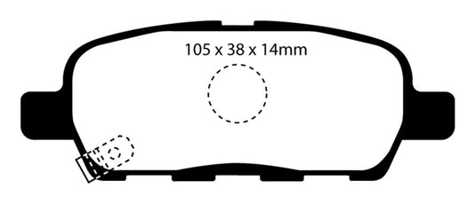EBC 08-13 Infiniti EX35 3.5 Redstuff Rear Brake Pads