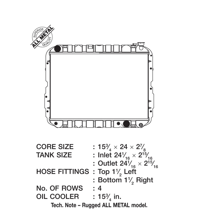 Load image into Gallery viewer, CSF 81-87 Toyota Landcruiser 4.2L A/T 4 Row All Metal Radiator
