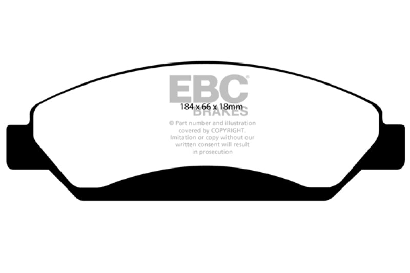 Load image into Gallery viewer, EBC 07 Cadillac Escalade 6.2 2WD Greenstuff Front Brake Pads
