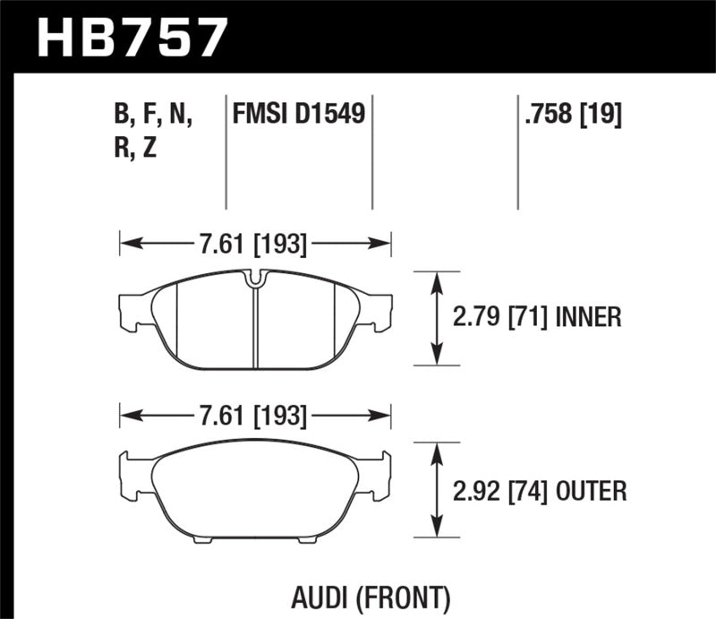 Load image into Gallery viewer, Hawk Audi 2013 A5 Quattro / 12-16 A6 Quattro/A7 Quattro/A8 Quattro HPS 5.0 Front Brake Pads
