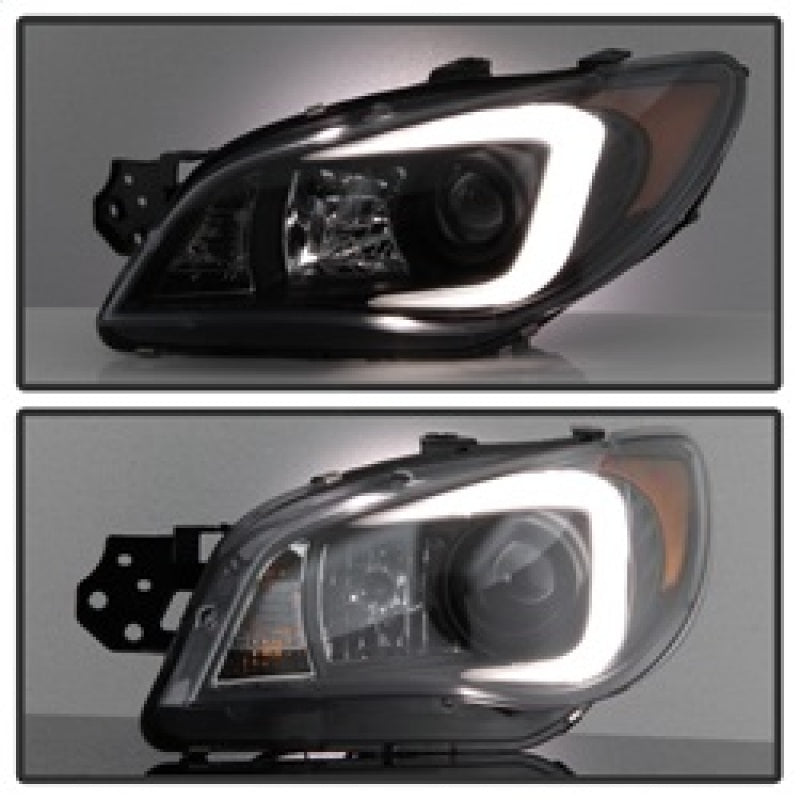 Load image into Gallery viewer, Spyder Subaru WRX 06-07 Projector Headlights - HID Model Only - Black PRO-YD-SWRX06-HID-LBDRL-BK
