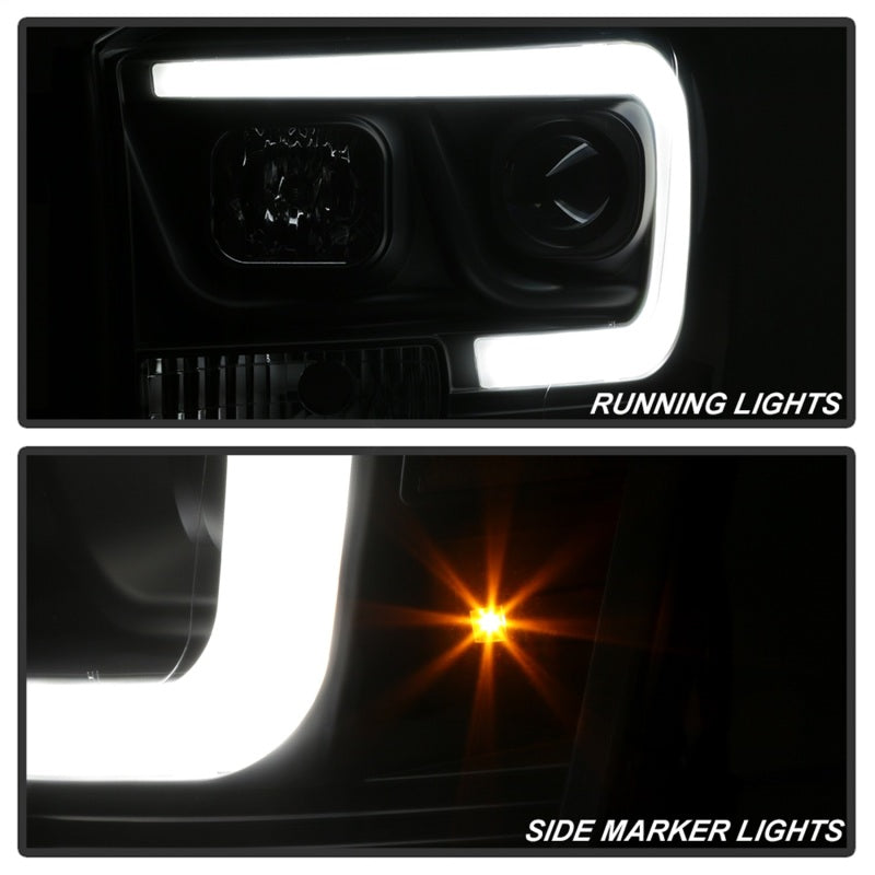 Load image into Gallery viewer, Spyder Dodge Ram 1500 06-08 V2 Projector Headlights - Light Bar DRL - Black (PRO-YD-DR06V2-LB-BK)
