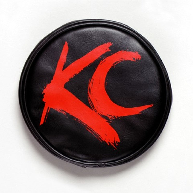 Load image into Gallery viewer, KC HiLiTES 6in. Round Soft Cover (Pair) - Black w/Yellow KC Logo
