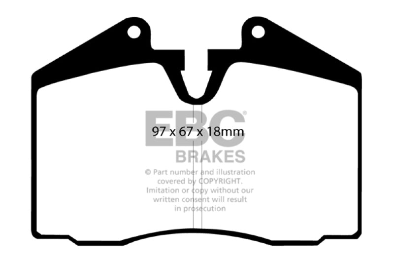 Load image into Gallery viewer, EBC 89-95 Ferrari 348 3.4 Redstuff Front/Rear Brake Pads (Axle Set Only)
