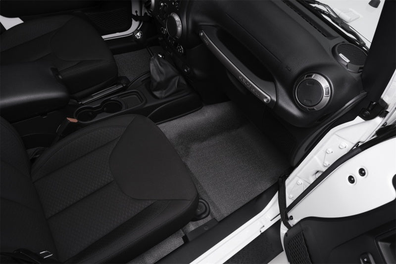 Load image into Gallery viewer, BedRug 07-16 Jeep JK Unlimited 4Dr Front 4pc BedTred Floor Kit (Incl Heat Shields)
