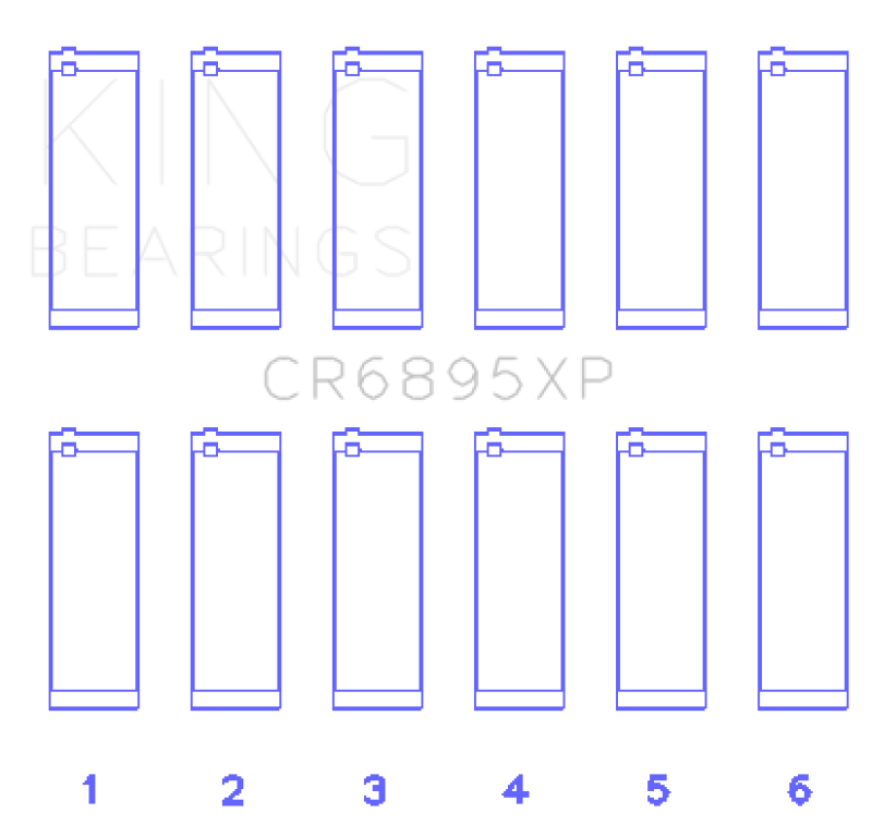 Load image into Gallery viewer, King Ford EcoBoost 3.5L V6 Connecting Rod Bearing Set (Set of 6)
