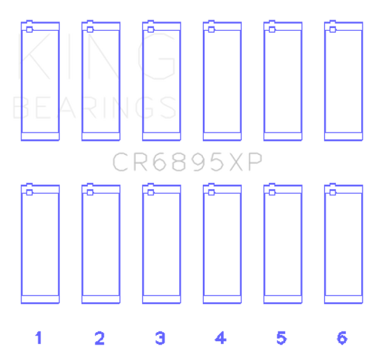 King Ford EcoBoost 3.5L V6 Connecting Rod Bearing Set (Set of 6)