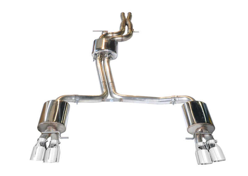 Load image into Gallery viewer, AWE Tuning Audi B8 S5 4.2L Touring Edition Exhaust System - Polished Silver Tips

