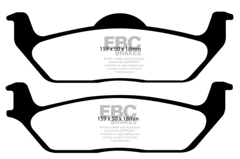 Load image into Gallery viewer, EBC 11 Ford F150 3.5 Twin Turbo (2WD) 6 Lug Greenstuff Rear Brake Pads
