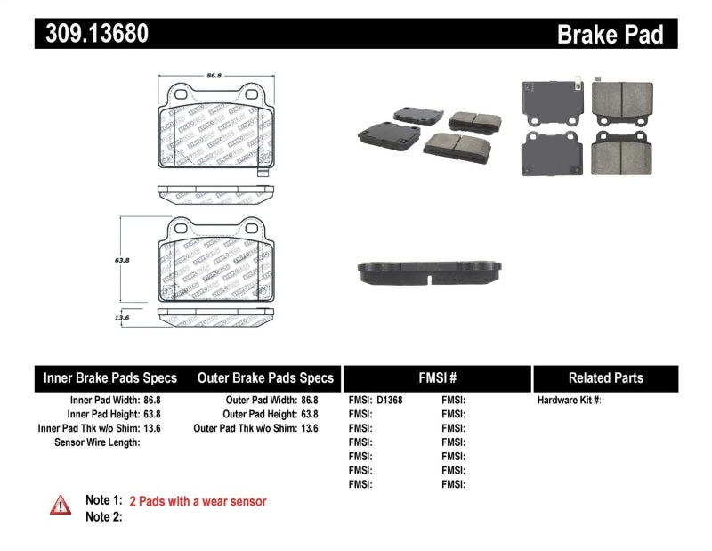 Load image into Gallery viewer, StopTech Performance 08+ Mitsubishi Evolution X Rear Brake Pads
