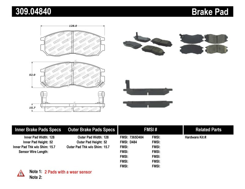 Load image into Gallery viewer, StopTech Performance 4/89-99 Mitsubishi Eclipse GST Front Brake Pads
