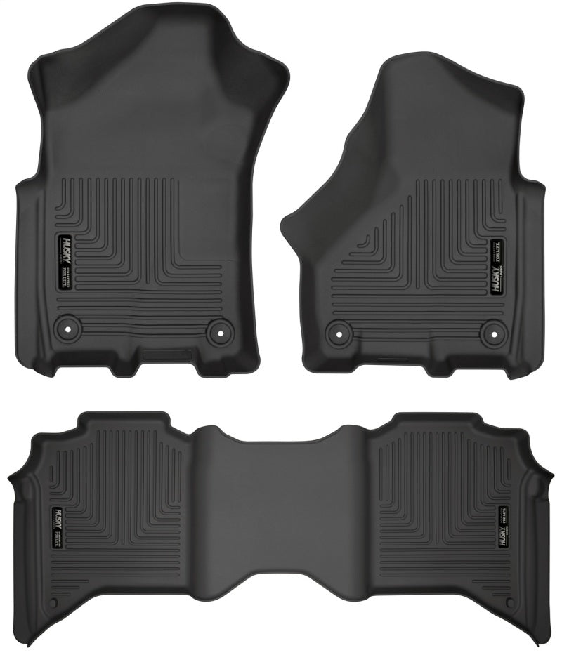 Load image into Gallery viewer, Husky Liners 19-21 Ram 2500/3500 Crew Cab Weatherbeater Black Front &amp; 2nd Seat Floor Liners
