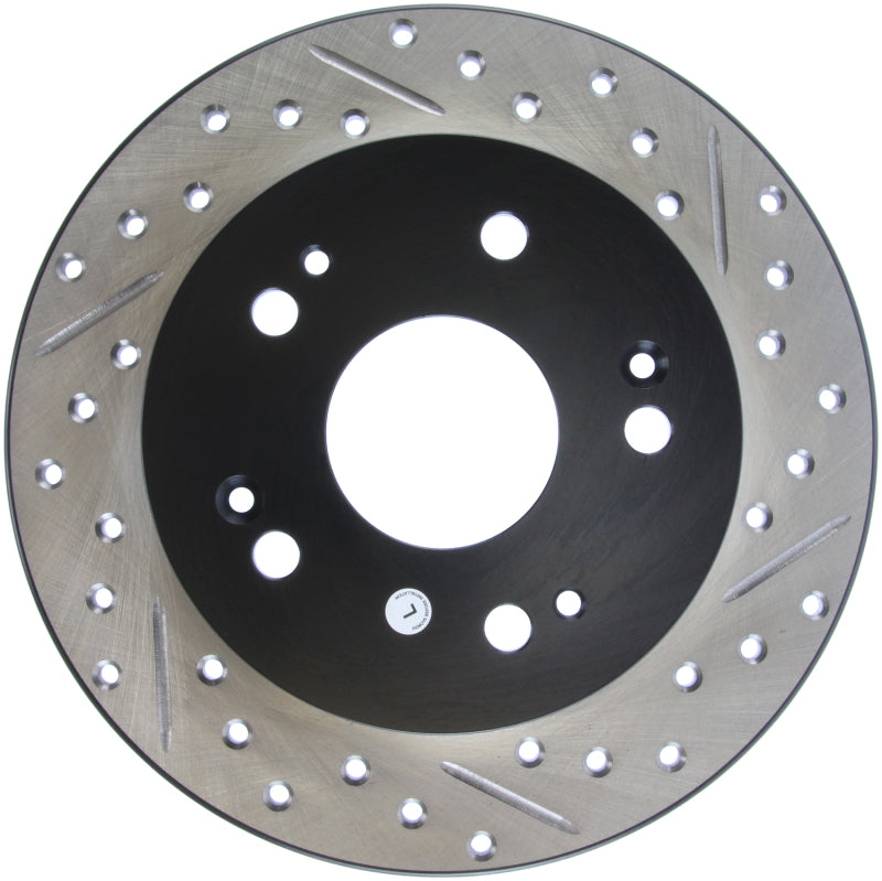 Load image into Gallery viewer, StopTech 06-09 Honda Civic Ex/Si Slotted &amp; Drilled Left Rear Rotor

