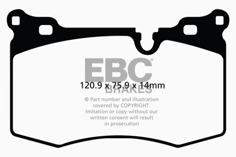 Load image into Gallery viewer, EBC 09-14 Mini Hardtop 1.6 Turbo J.C Works Redstuff Front Brake Pads
