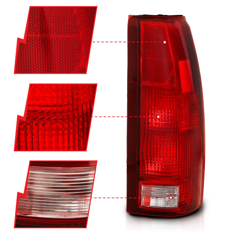 Load image into Gallery viewer, ANZO 1988-1999 Chevy C1500 Taillight Red/Clear Lens (OE Replacement)
