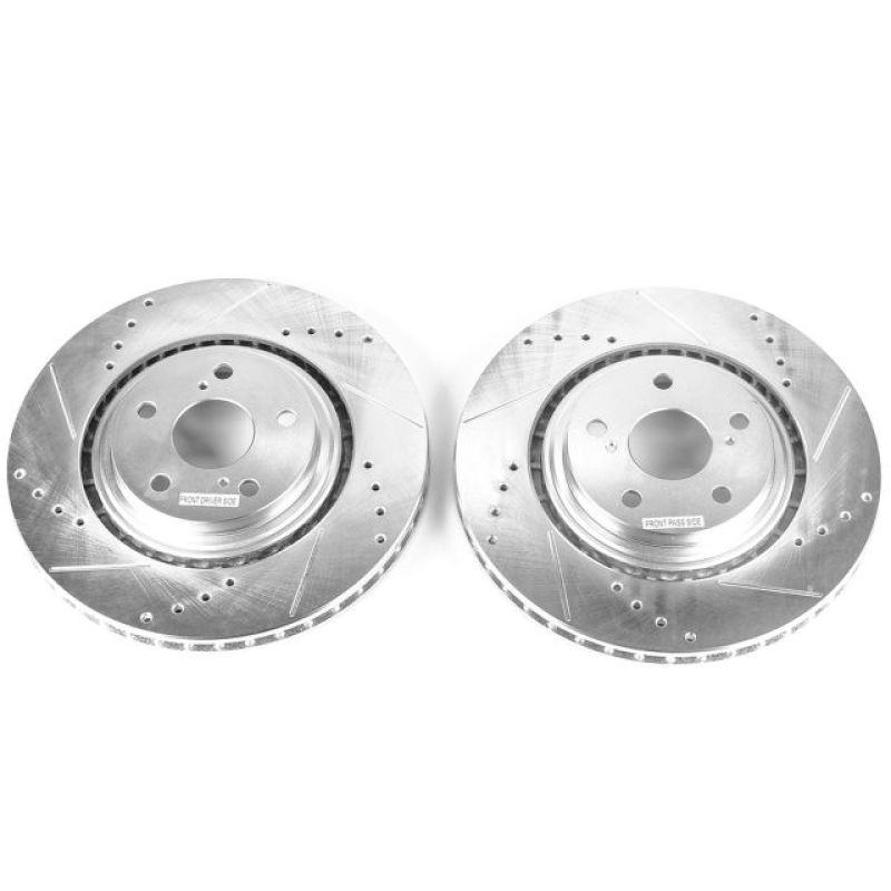 Load image into Gallery viewer, Power Stop 15-17 Lexus NX200t Front Evolution Drilled &amp; Slotted Rotors - Pair
