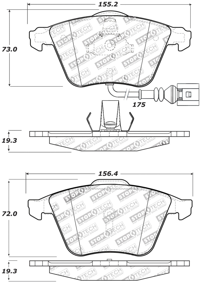 Load image into Gallery viewer, StopTech Performance 08-13 Audi TT Quattro / 12 VW Golf R Front Brake Pads
