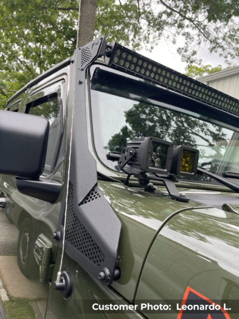 Load image into Gallery viewer, Go Rhino 18-20 Jeep Wrangler JL/JLU/Gladiator JT XE Windshield Light Bar Mount - 50in Single Row
