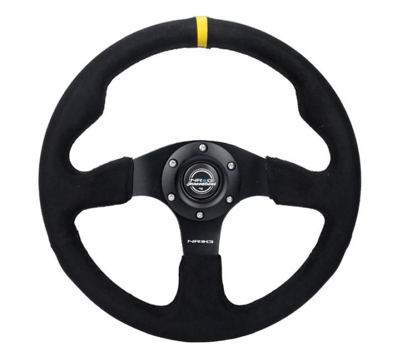 Load image into Gallery viewer, NRG Reinforced Steering Wheel (320mm) Alcantara Steering Wheel w/ Black Stitching
