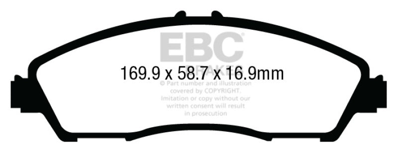 Load image into Gallery viewer, EBC 14+ Acura MDX 3.5 Greenstuff Front Brake Pads
