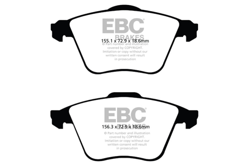 Load image into Gallery viewer, EBC 07-13 Mazda 3 2.3 Turbo Greenstuff Front Brake Pads
