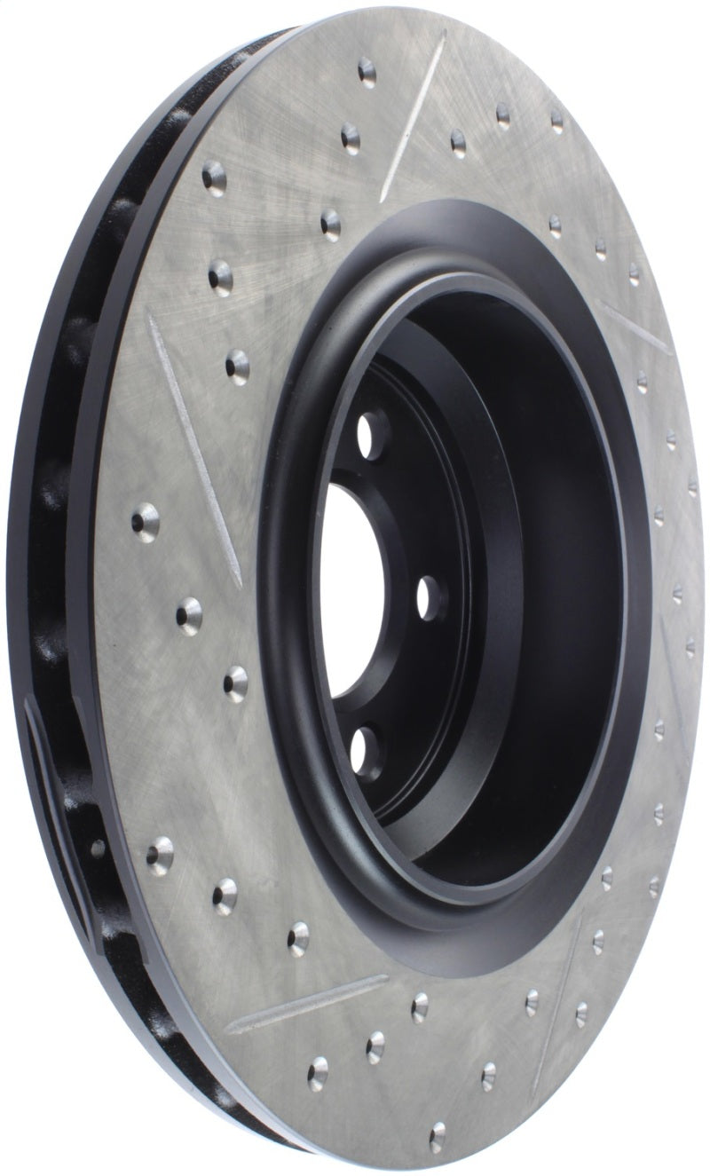 Load image into Gallery viewer, StopTech SportStop 06-09 Chrysler SRT-8 Rear Left Drilled &amp; Slotted Rotor
