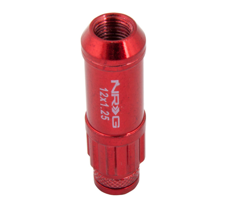 Load image into Gallery viewer, NRG 700 Series M12 X 1.25 Steel Lug Nut w/Dust Cap Cover Set 21 Pc w/Locks &amp; Lock Socket - Red
