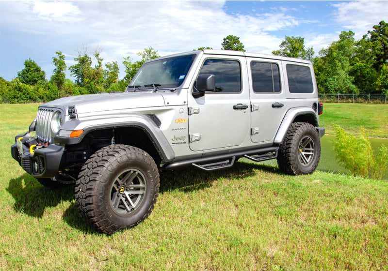 Load image into Gallery viewer, N-Fab Podium LG 2019 Jeep Wrangler JT 4DR Truck - Full Length - Tex. Black - 3in
