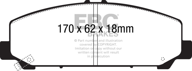 Load image into Gallery viewer, EBC 06-07 Infiniti QX56 5.6 (Akebono) Greenstuff Front Brake Pads

