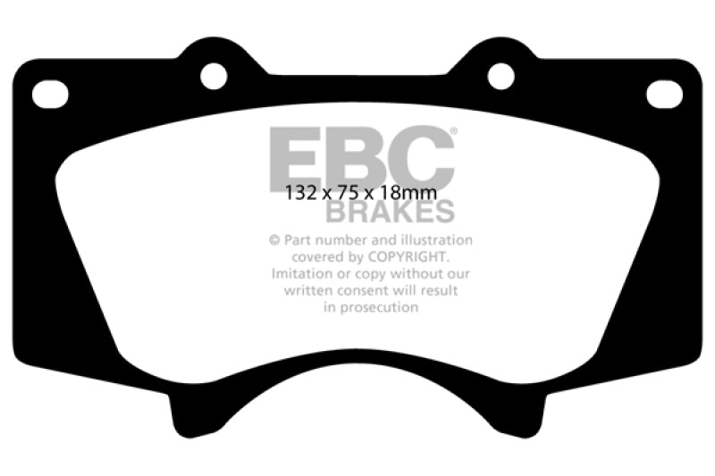 Load image into Gallery viewer, EBC 10+ Lexus GX460 4.6 Yellowstuff Front Brake Pads
