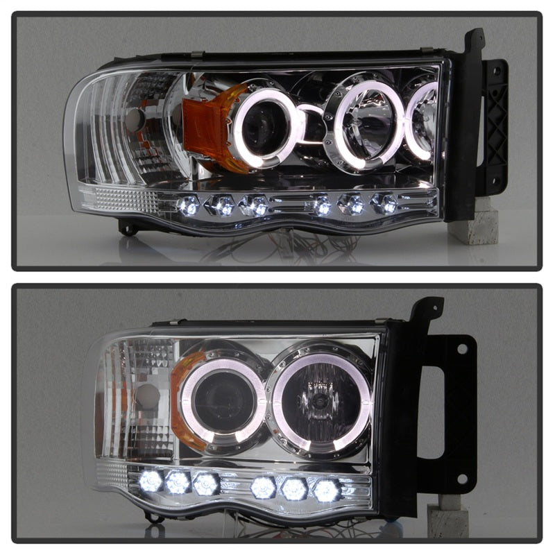 Load image into Gallery viewer, Spyder Dodge Ram 1500 02-05/Ram 2500 03-05 Projector Headlights LED Halo LED Chrm PRO-YD-DR02-HL-C

