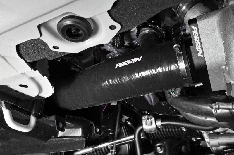 Load image into Gallery viewer, Perrin 2022+ Subaru WRX Black 3in Turbo Inlet Hose w/ Nozzle
