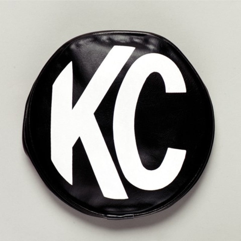Load image into Gallery viewer, KC HiLiTES 6in. Round Soft Cover (Pair) - Black w/Yellow KC Logo
