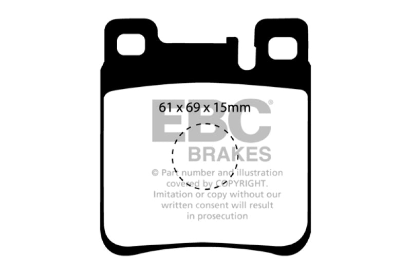 Load image into Gallery viewer, EBC 05-06 Chrysler Crossfire 3.2 SRT6 Yellowstuff Rear Brake Pads
