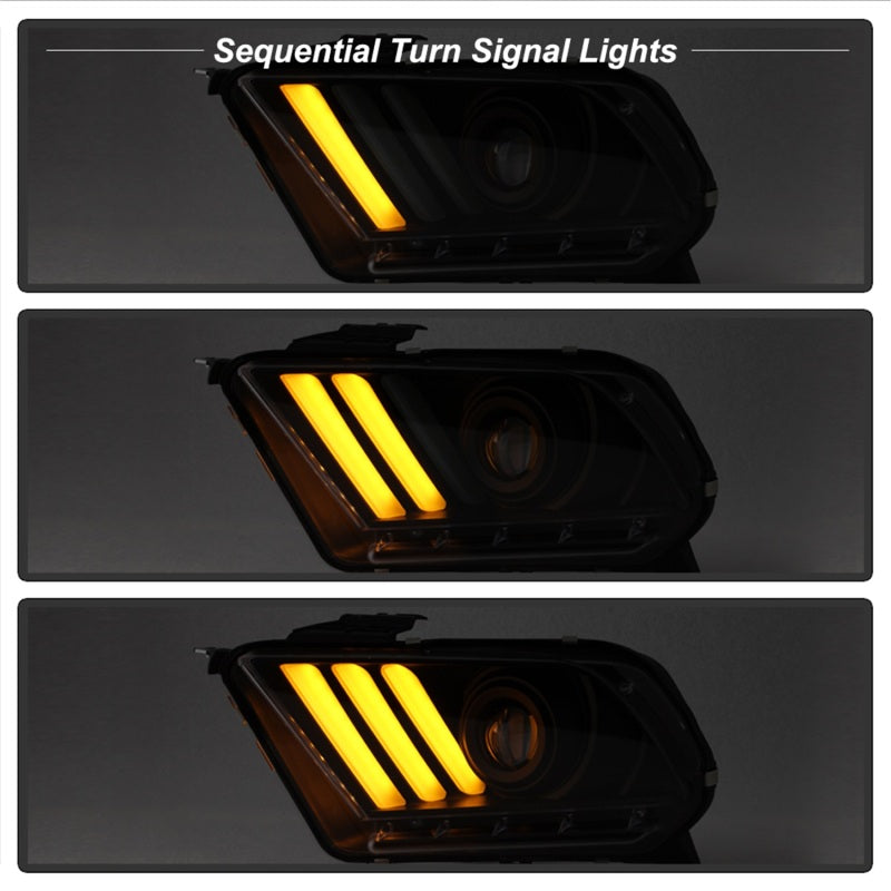 Load image into Gallery viewer, Spyder Ford Mustang 10-13 Projector Headlights - HID Model Only - Black PRO-YD-FM2010V2-HID-BK
