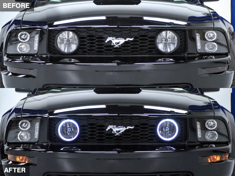 Load image into Gallery viewer, Raxiom 05-12 Ford Mustang GT LED Halo Fog Lights (Smoked)
