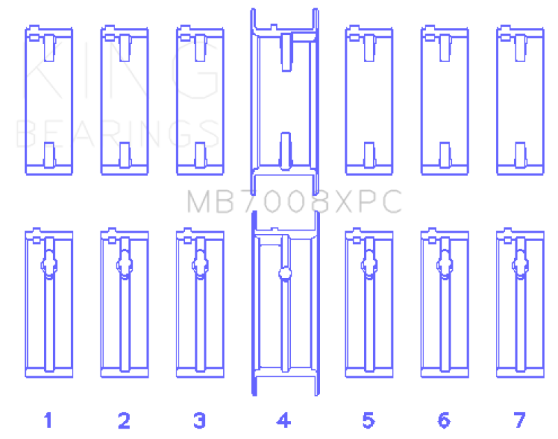 Load image into Gallery viewer, King Nissan 2.5L RB25DET 24V (Size STD) Coated Performance Main Bearing Set
