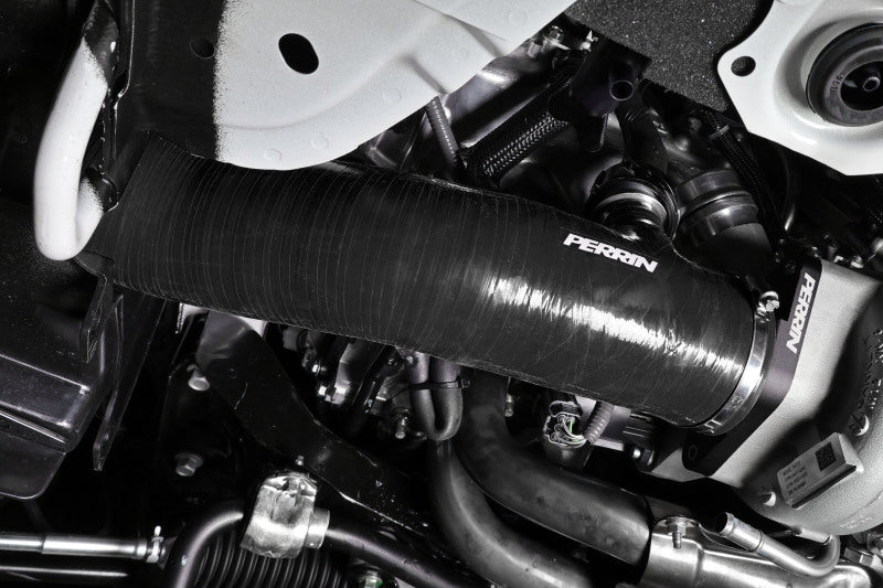 Load image into Gallery viewer, Perrin 2022+ Subaru WRX Black 3in Turbo Inlet Hose w/ Nozzle
