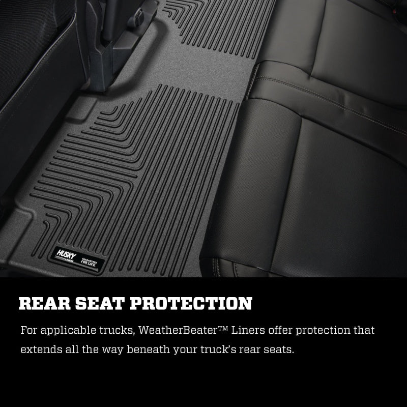 Load image into Gallery viewer, Husky Liners 2017 Ford Super Duty (Crew Cab / Super Cab) WeatherBeater Black Front Floor Liners
