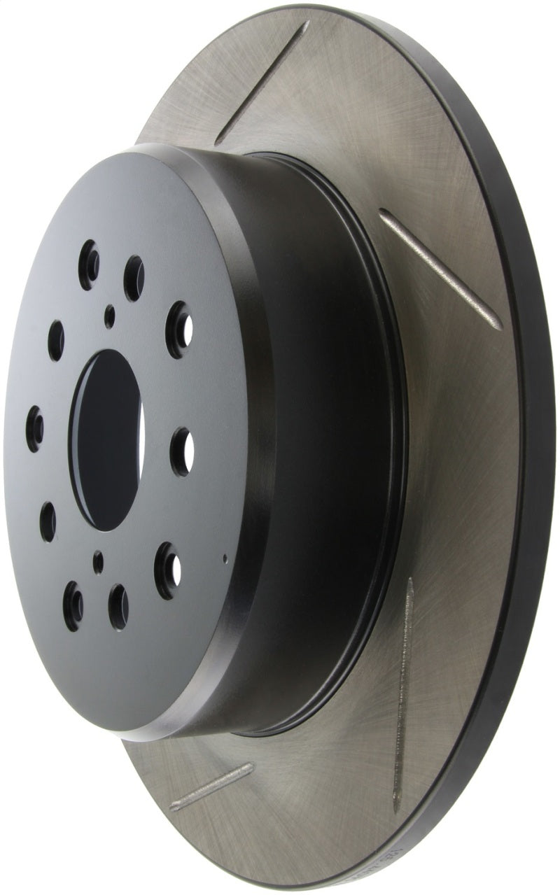 Load image into Gallery viewer, StopTech Power Slot 00-05 Lexus IS300 Rear Right SportStop Slotted Rotor
