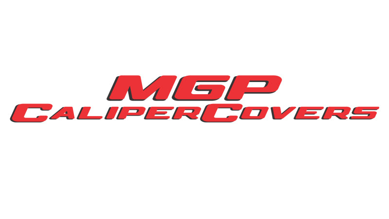 Load image into Gallery viewer, MGP 4 Caliper Covers Engraved Front Cadillac Engraved Rear XTS Red finish silver ch
