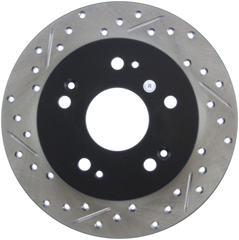 Load image into Gallery viewer, StopTech 06-09 Honda Civic Ex/Si Slotted &amp; Drilled Right Rear Rotor
