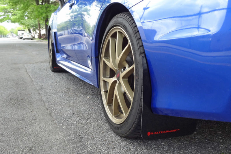 Load image into Gallery viewer, Rally Armor 15-21 Subaru WRX/STI (Sedan ONLY) White UR Mud Flap w/ Red Logo
