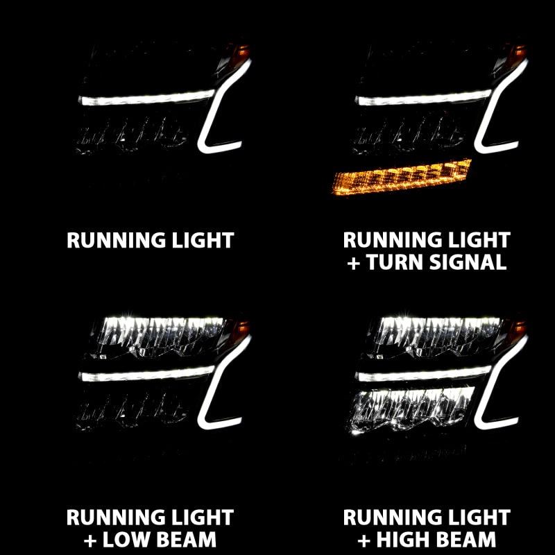 Load image into Gallery viewer, ANZO 15-20 Chevy Tahoe/Suburban LED Light Bar Style Headlights Black w/Sequential w/DRL w/Amber
