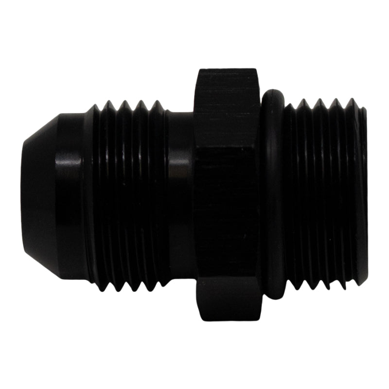 Load image into Gallery viewer, DeatschWerks 8AN ORB Male to 8AN Male Flare Adapter (Incl O-Ring) - Anodized Matte Black
