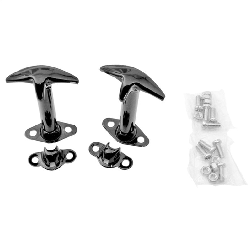 Load image into Gallery viewer, Rugged Ridge 41-95 Jeep CJ / Jeep Wrangler Black Hood Catch Kit
